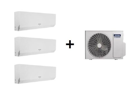 TOYOTOMI MULTI-SPLIT 3X1 GAMA ERAI GÁS R32 C/ WIFI e IONIZADOR EM BRANCO Mistery white (9000+9000+18000 BTUS)