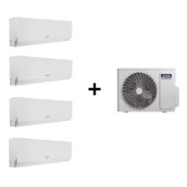 TOYOTOMI MULTI-SPLIT 4X1 GAMA ERAI GÁS R32 C/ WIFI e IONIZADOR EM BRANCO Mistery white (9000+9000+9000+18000 BTUS)