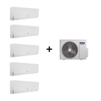 TOYOTOMI MULTI-SPLIT 5X1 GAMA ERAI GÁS R32 C/ WIFI e IONIZADOR EM BRANCO Mistery white (9000+9000+9000+9000+18000 BTUS)