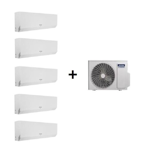 TOYOTOMI MULTI-SPLIT 5X1 GAMA ERAI GÁS R32 C/ WIFI e IONIZADOR EM BRANCO Mistery white (9000+9000+9000+9000+18000 BTUS)