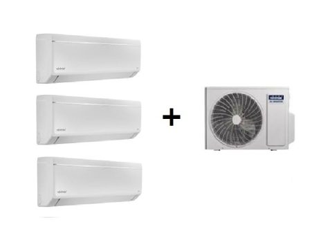 TOYOTOMI MULTI-SPLIT 3X1 GAMA UMI eco GÁS R32 C/ WIFI e IONIZADOR, FILTRO HEPA, CARVÃO ATIVO (9000+9000+17000 BTUS)